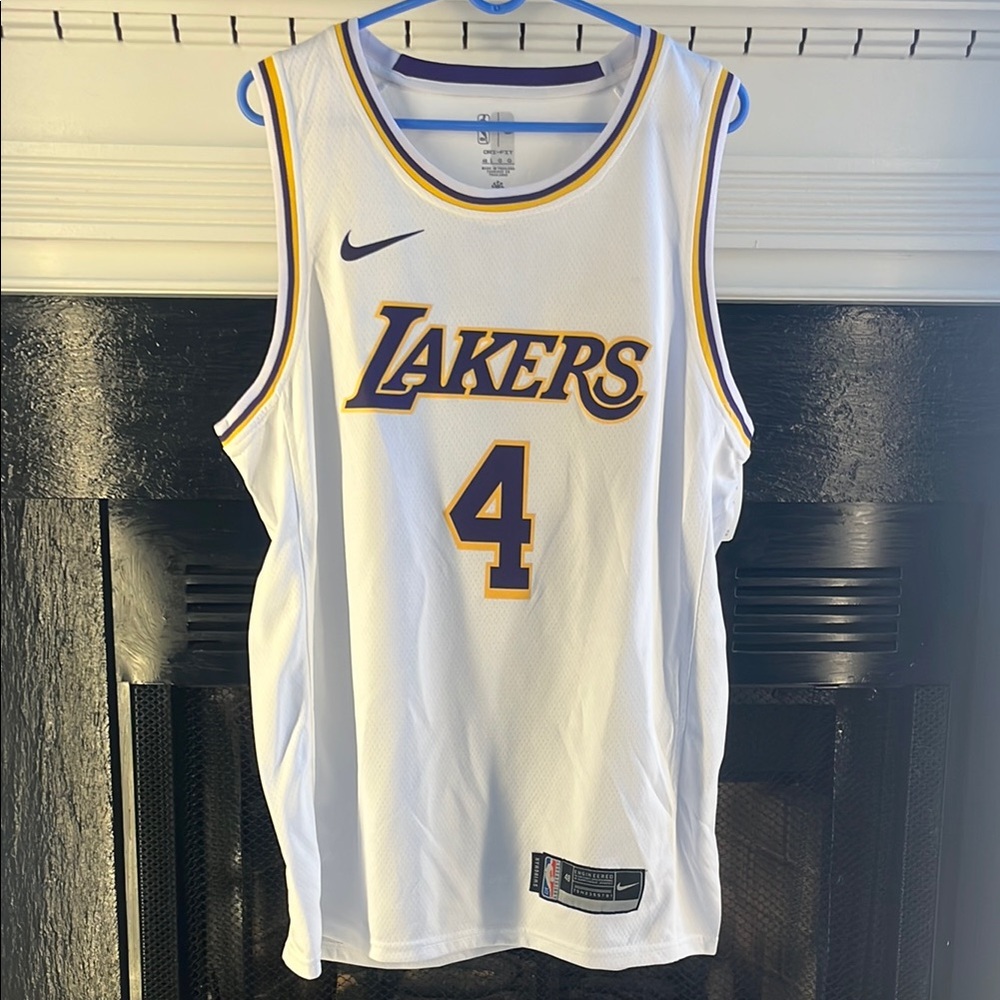 Los Angeles Lakers Dalton Knecht Basketball Jersey White Purple Yellow Large 50